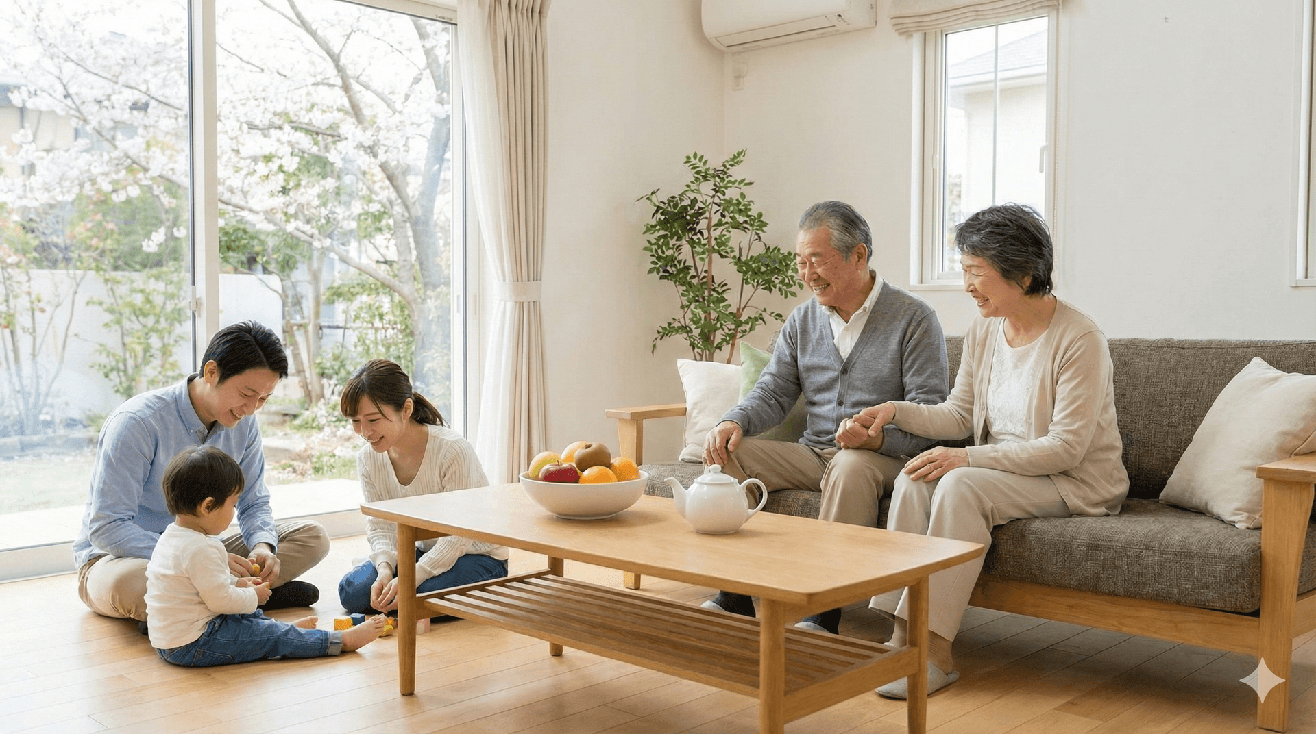 家族の笑顔と健康的なライフスタイル